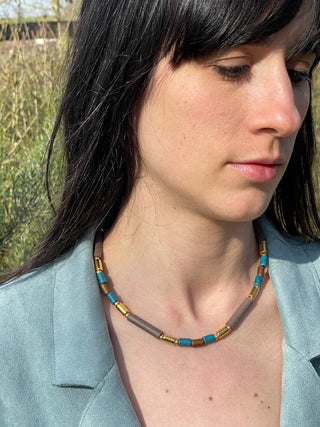 NECPJ002 lavender/azure blue/ gold