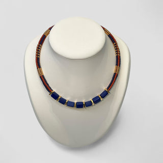 Necklace NECCP002 blue/red
