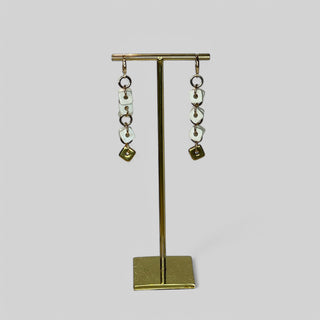 Earring EARCP001 white/ gold