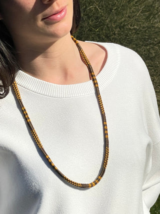 Necklace NECJI001 brown/mustard