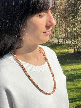 Necklace NECJI001 terra/cream