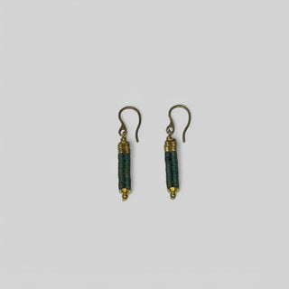 Earring EARJI001 green/gold