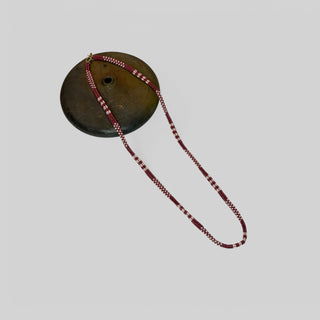 Necklace NECJI001 magenta/ cream