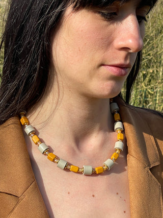 NECPJ001 beige/ golden yellow