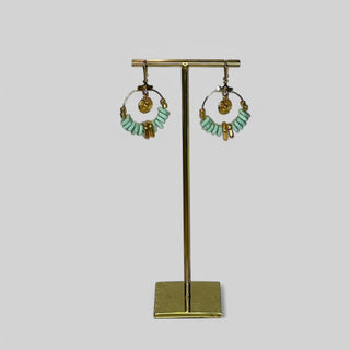 Earring EARCP002 turquoise/gold