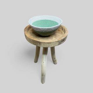Handmade coiled rope vessel 14