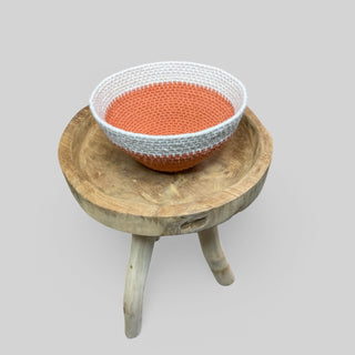 Handmade coiled rope vessel 15