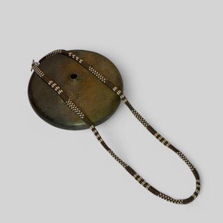 Necklace NECJI001 dark brown/cream