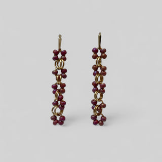 Earring EARCME002 dark red