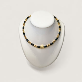Necklace NECDA001 black/ gold