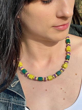 Neckace NECCP001 yellow/green