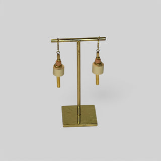Earring EARPJ001 light yellow/salmon/gold