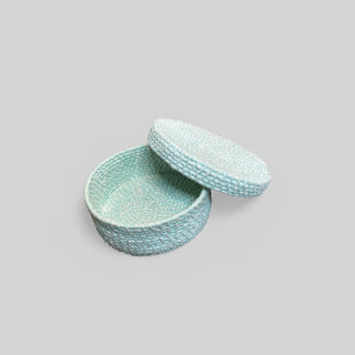 Handmade coiled rope vessel 13