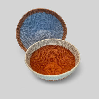 Handmade coiled rope vessel 15