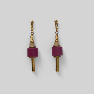 Earring EARPJ001 off white/pink/gold
