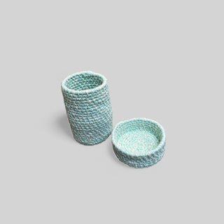 Handmade coiled rope vessel 12
