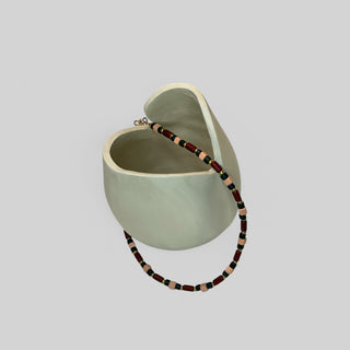 Necklace NECCP004 tropical brown/salmon