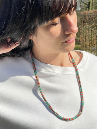 Necklace NECJI001 celadon/cardinal