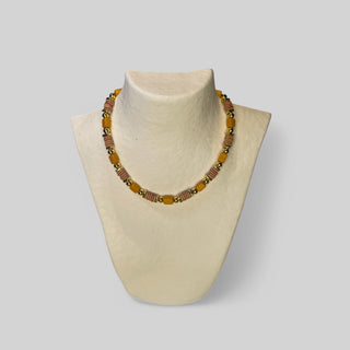 Necklace NECCP005 camel/ sand/ light red