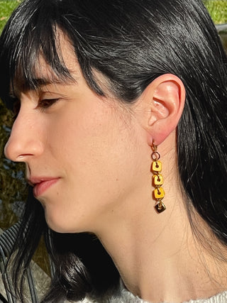 Earring EARCP001 sunflower/ gold
