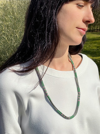 Necklace NECJI001 green/rose