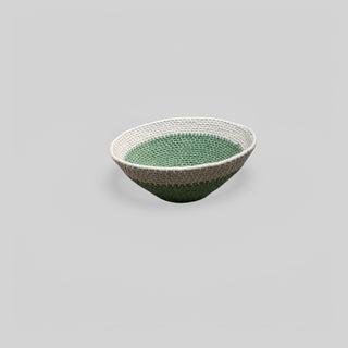 Handmade coiled rope vessel 14